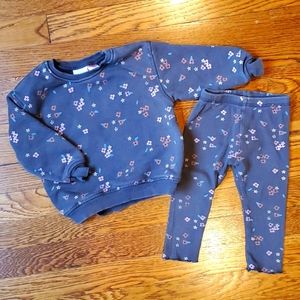 Zara sweatshirt and pants set size 12-18mo